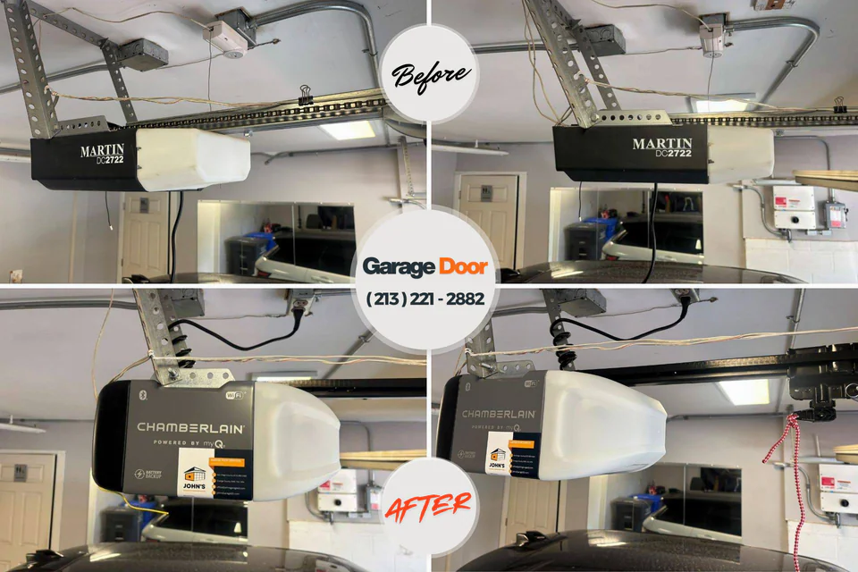 Before and after: garage door repair Sierra Vista, AZ